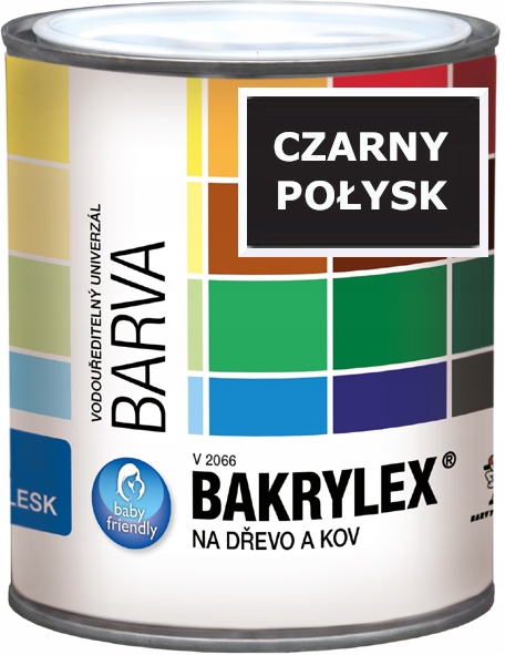 Farba do drewna metalu Bakrylex 0,7kg połysk Czarn