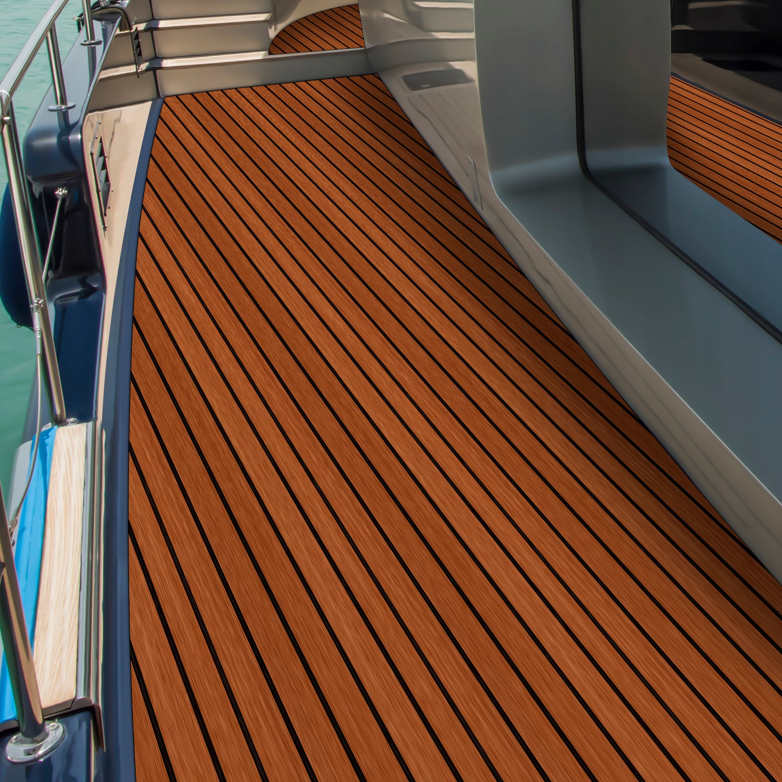 WYKŁADZINA NA POKŁADY JACHTÓW EVA TEAK SYNTETYCZNY 240X60CM Stan opakowania oryginalne