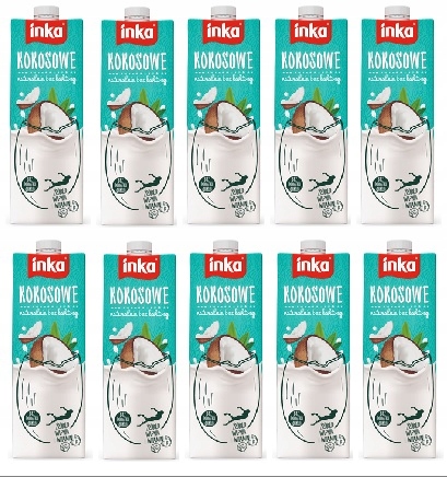 Levně Inka Kokosový Rostlinný Nápoj S Vápníkem A Vitamíny Bez Cukru Vegan 10 x 1 L