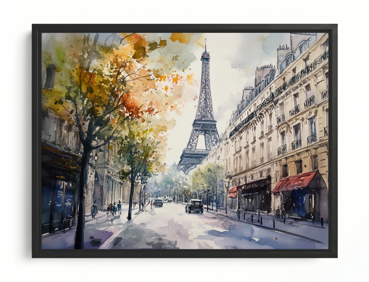 Obraz Rama American Box Mesto Paríž Francúzsko Ulička Eiffelova Veža 80x60