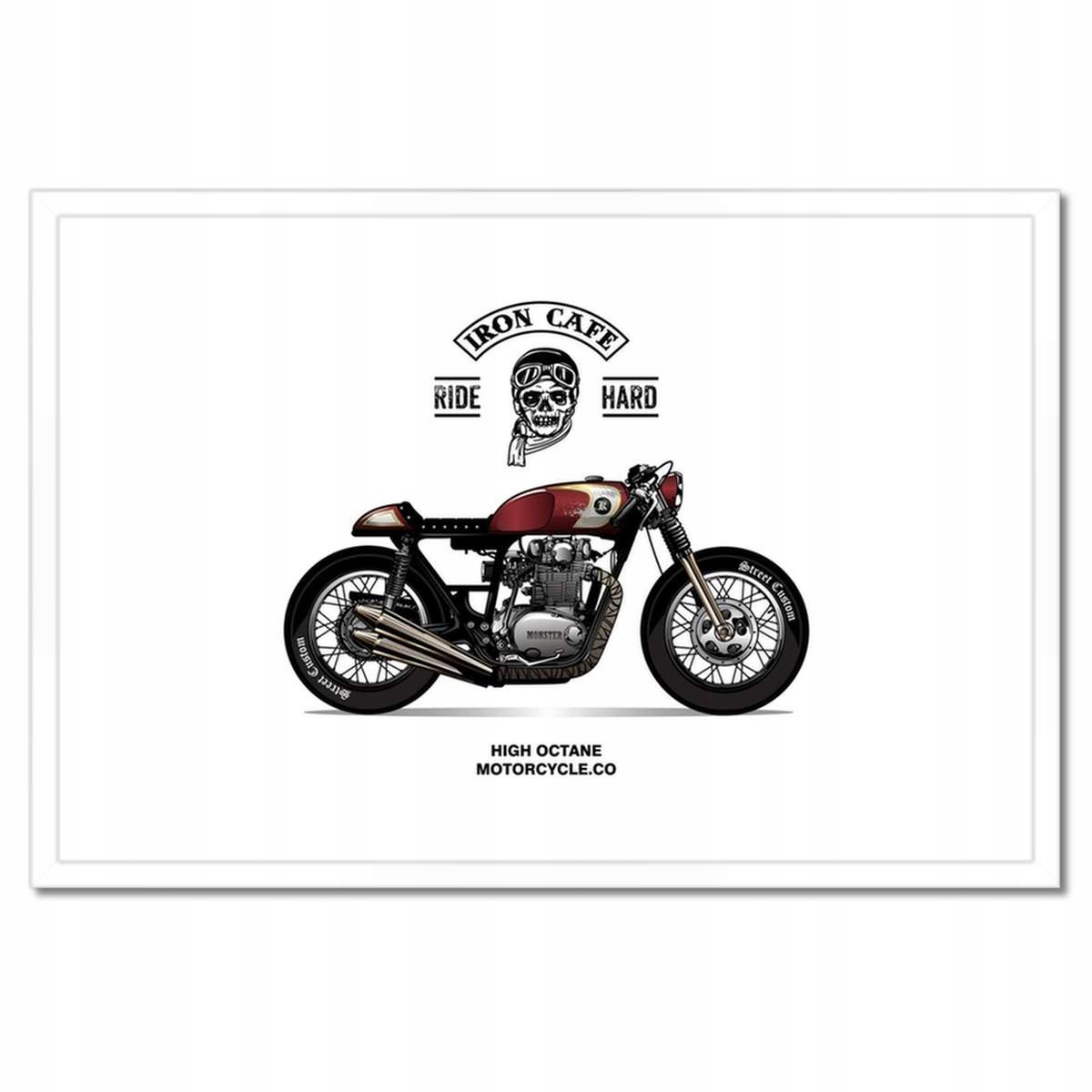 Plakáty v rámu 60x40 Motocykl Zabytek Vintage