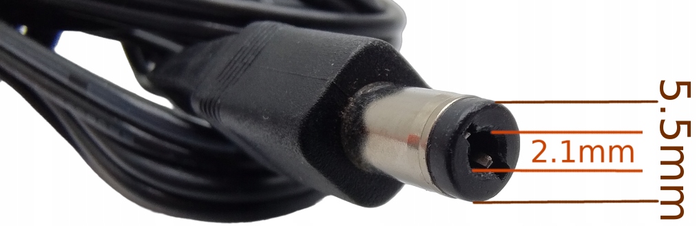 ZASILACZ WTYCZKOWY 12V 2.5A 30W DO TAŚM LED KAMER HONOTO 5.5x2.1mm Kod producenta ADS-30FT-12 HOIOTO