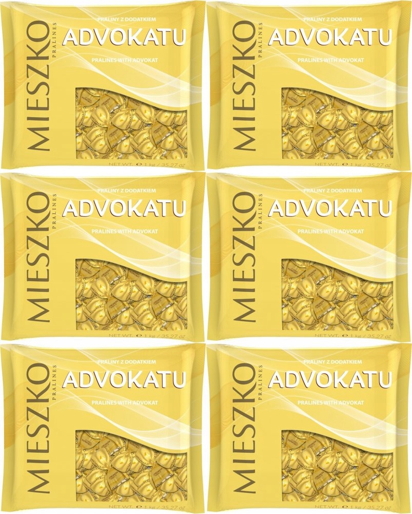 Mieszko Cukierki Praliny Adwokat z Advokatem 1kg x6