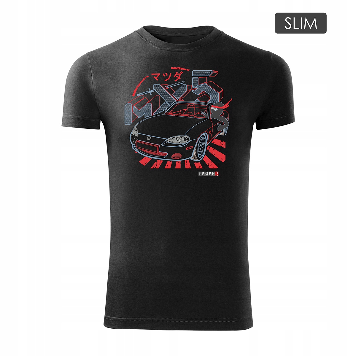 

Koszulka z samochodem Mazda MX-5 MX 5 męska Slim