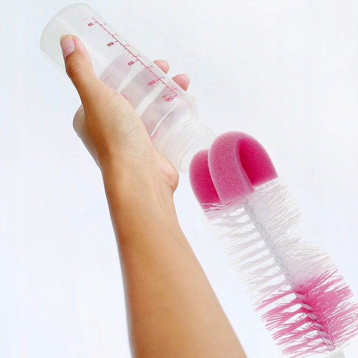 BABYONO SZCZOTKA Z GĄBKĄ DO BUTELEK I SMOCZKÓW 2w1 Marka Babyono