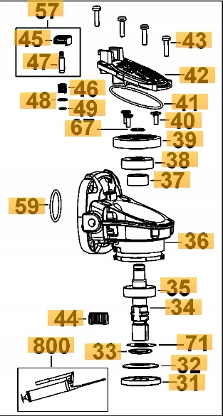

Dewalt Zespół Przekładni Szlifierki DCG405 DCG406