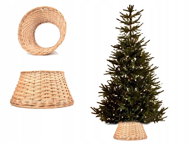 Proutěná krytka na stojan pod vánoční stromeček Fi 55 cm