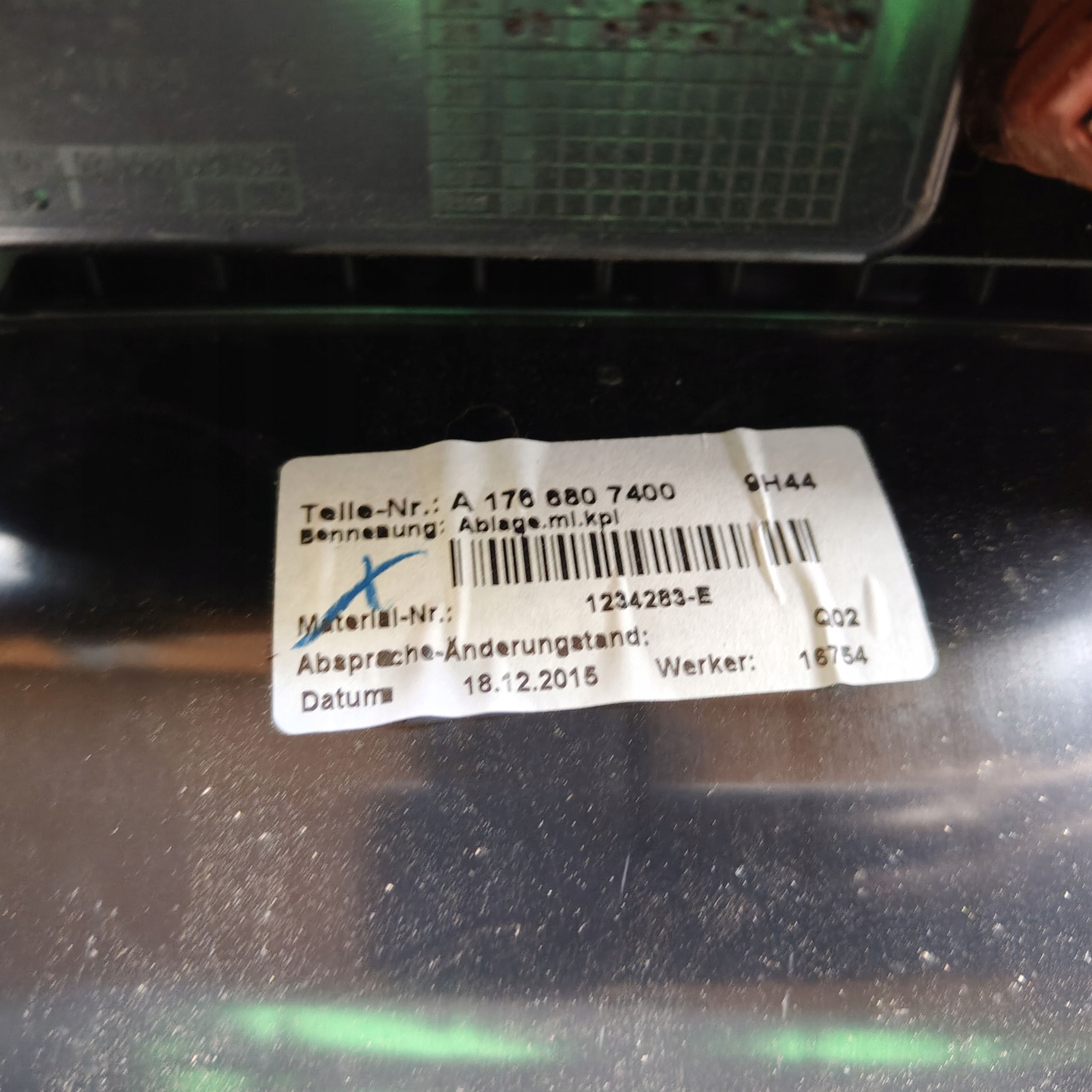 PANEL klimaanlage TUNEL MERCEDES CLA W117