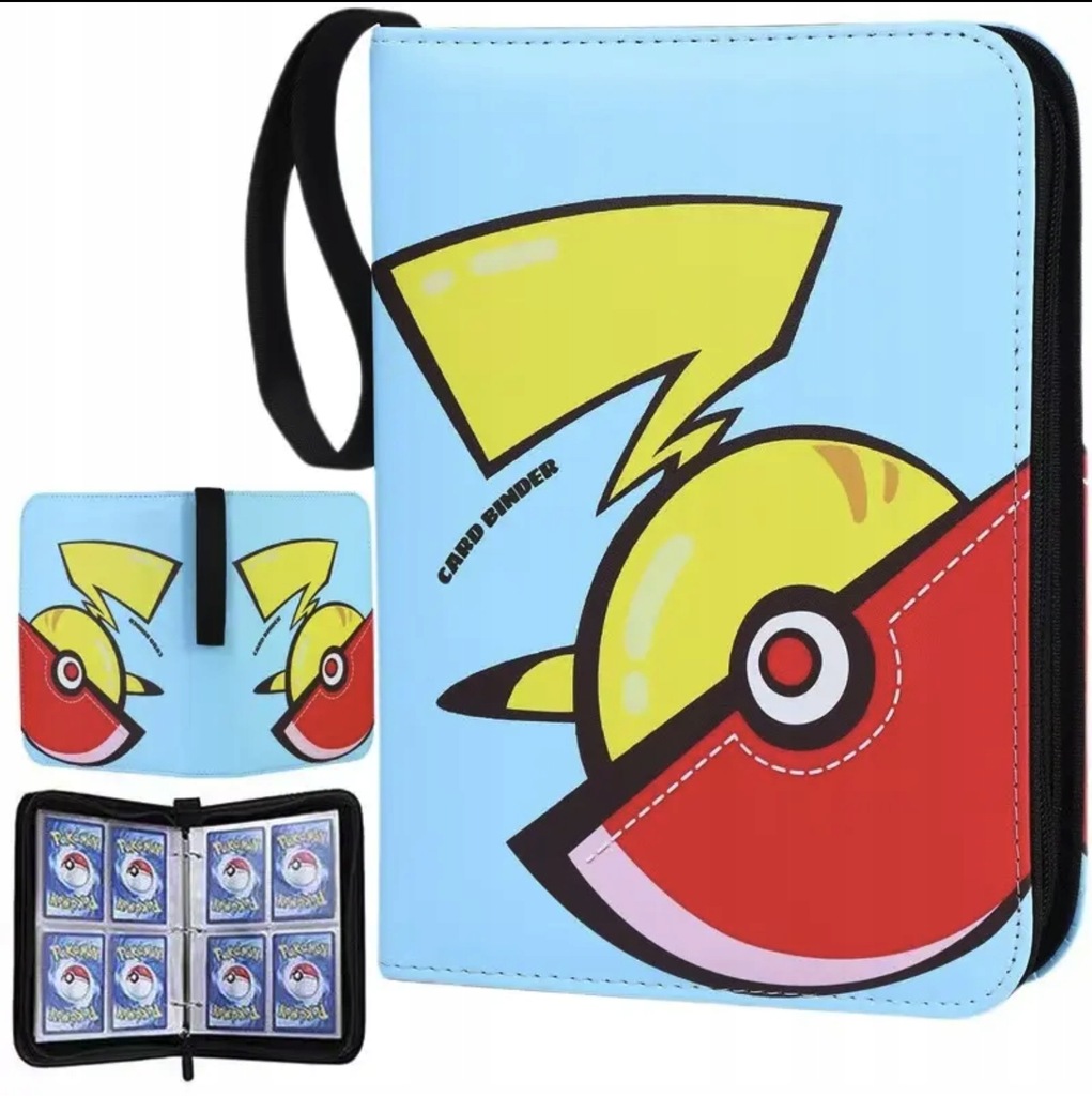 Album Pokemon 400 kart Pikachu Pokeball Segregator Etui zamek
