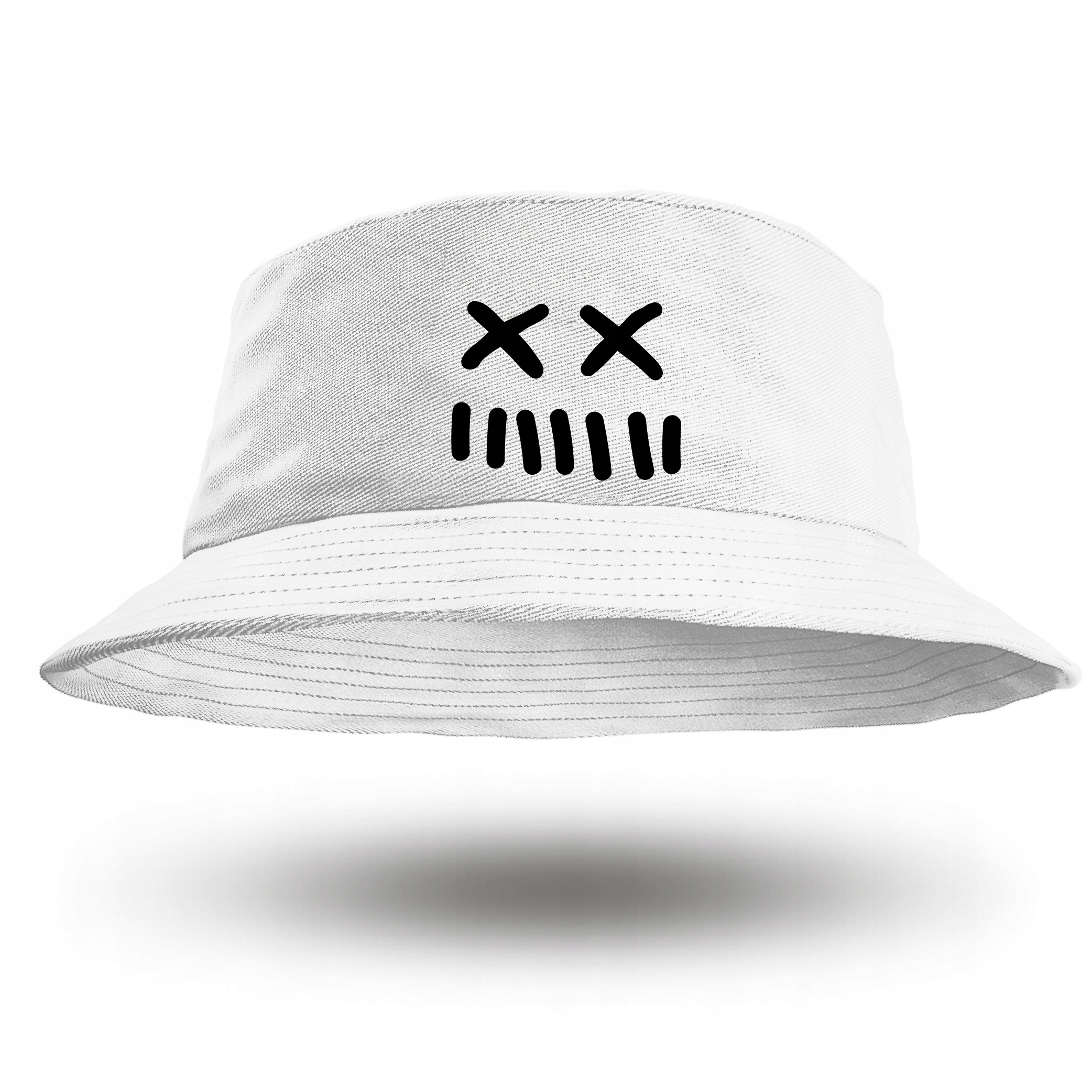 

Modny Biały Kapelusz Bucket Hat Czapka Emoji Wzór