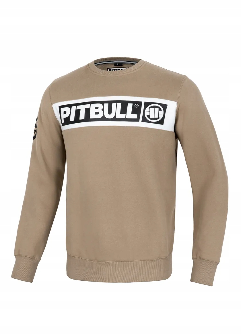 Mikina Pitbull Crewneck Sherwood Beige vel. 3XL