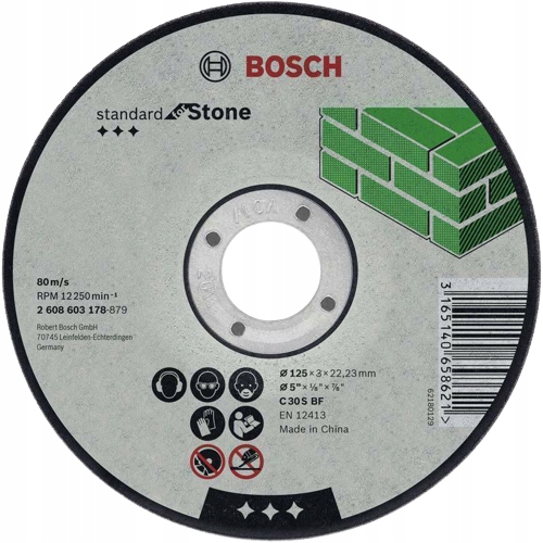 

Bosch Tarcza tnąca prosta 125x3,0mm 22.23mm Kamień