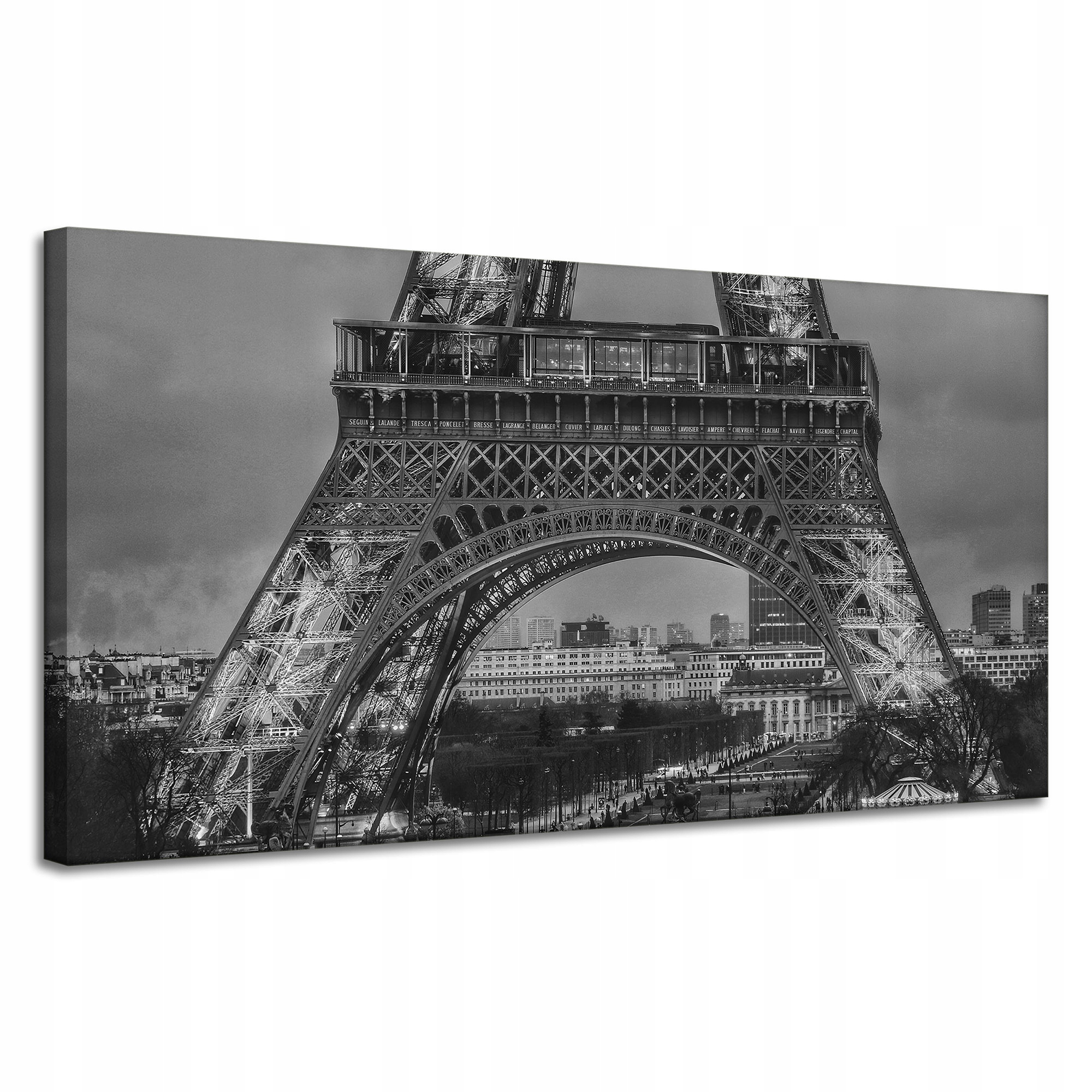 Obraz Canvas Eiffelova věž černobílý 120x60 cm