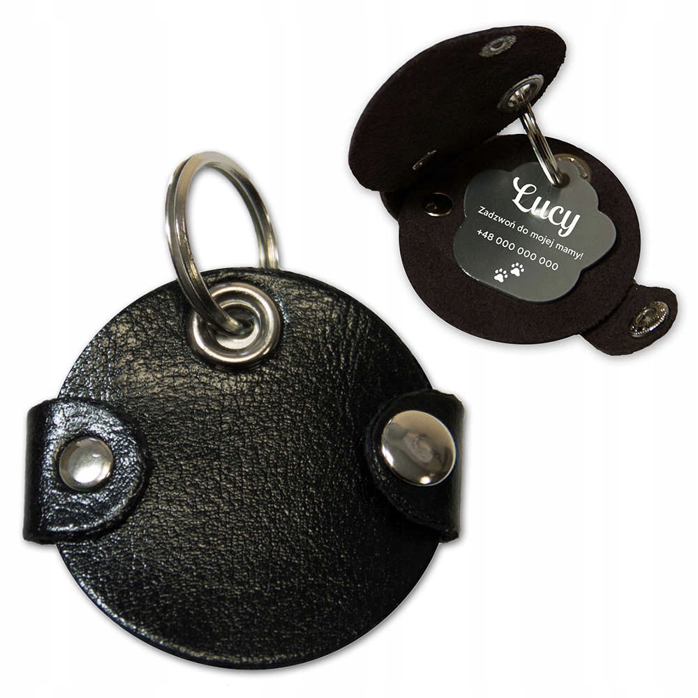 

Adresówka adresatka skórzana otwierana Grawer Imię