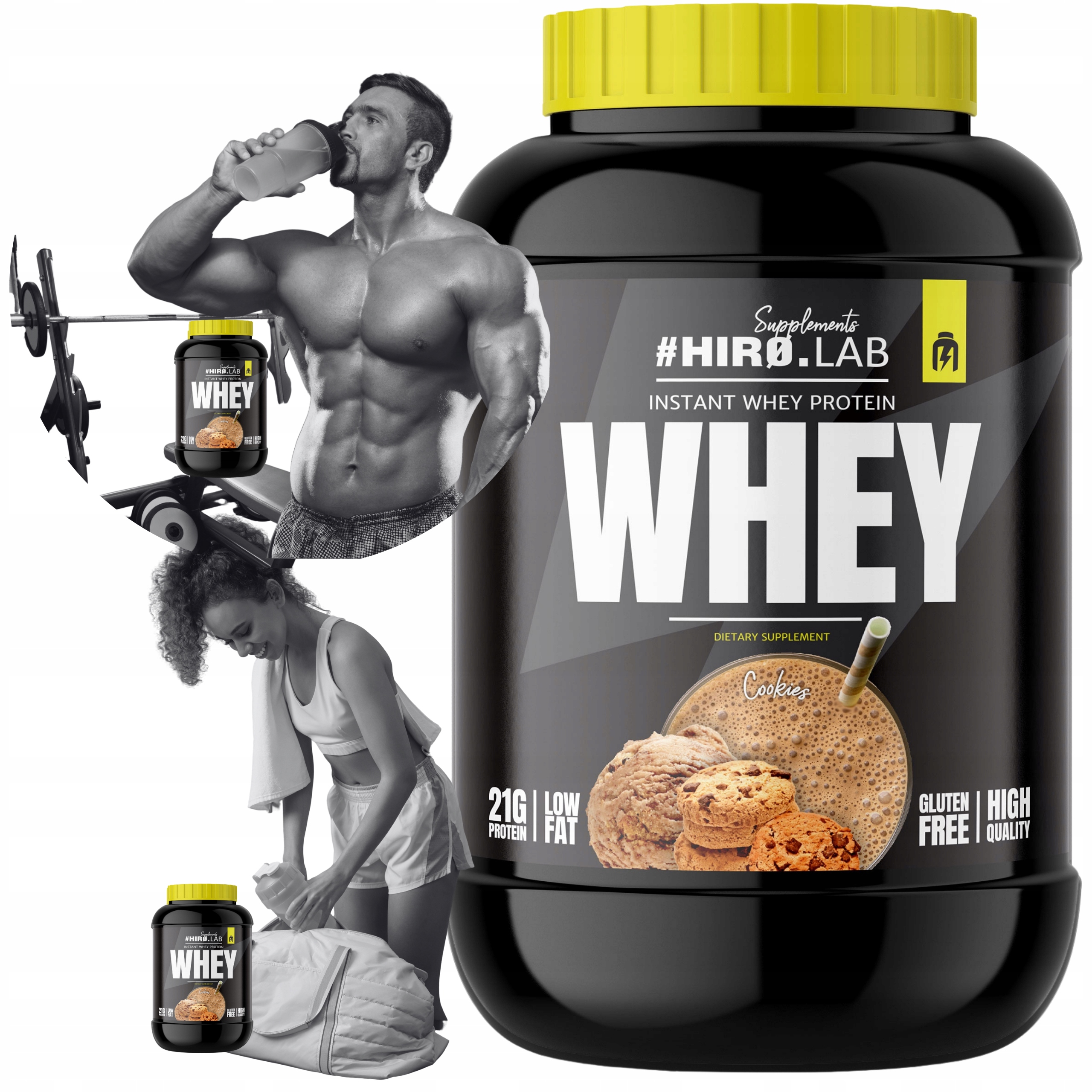 Protein Wpc Hiro.lab 2 kg Sušenkový koncentrát syrovátky