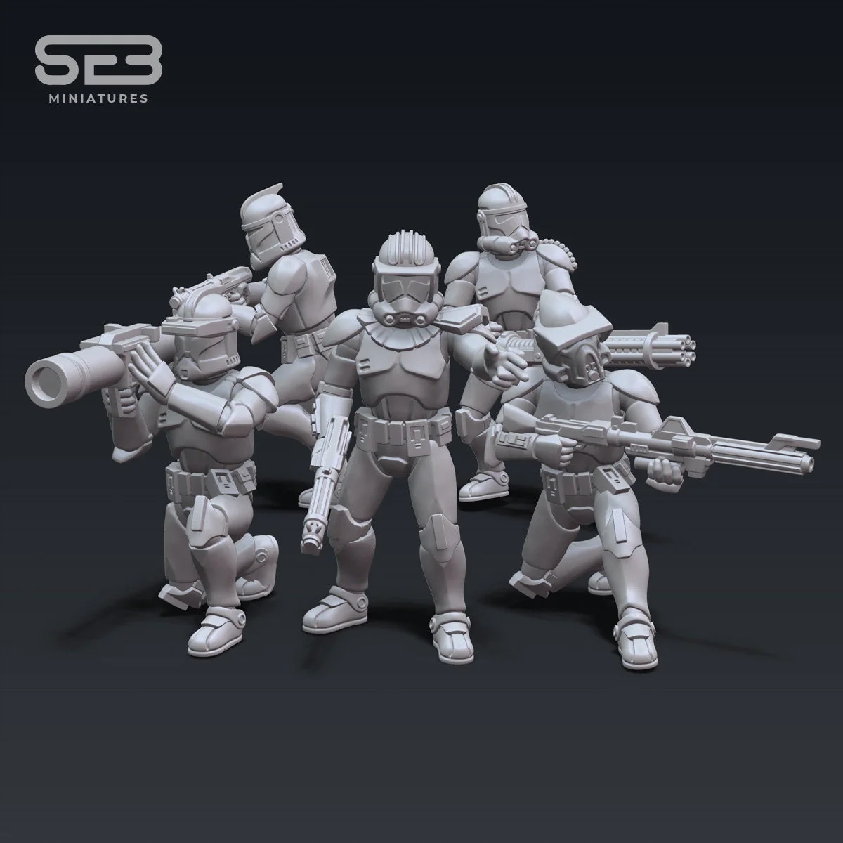 Clone Troopers - Modular Kit model pasuje do gry StarWars Legion Nazwa Druk 3D Modeli AnvilRage Studio