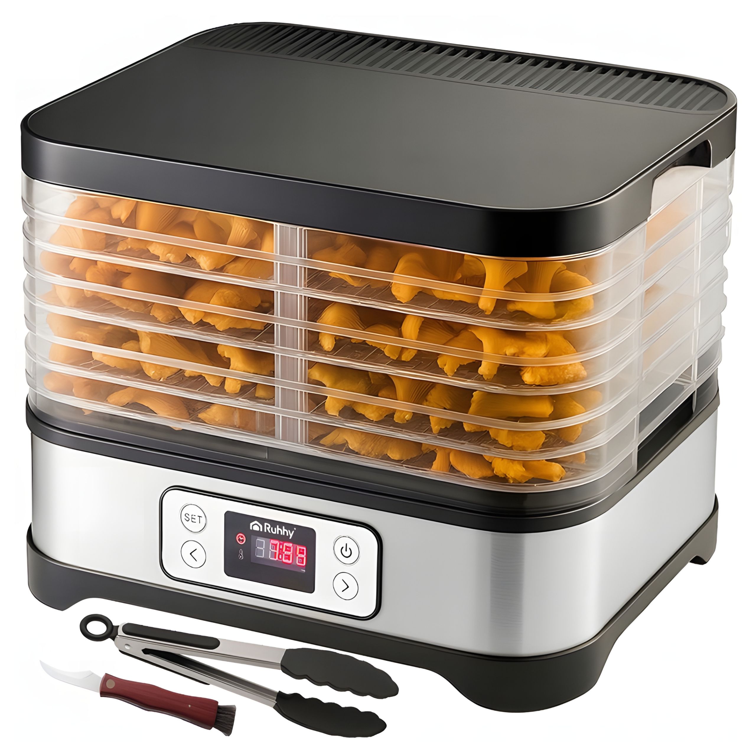 Velká sušička na houby a ovoce s časovačem potravin 400 W příslušenství