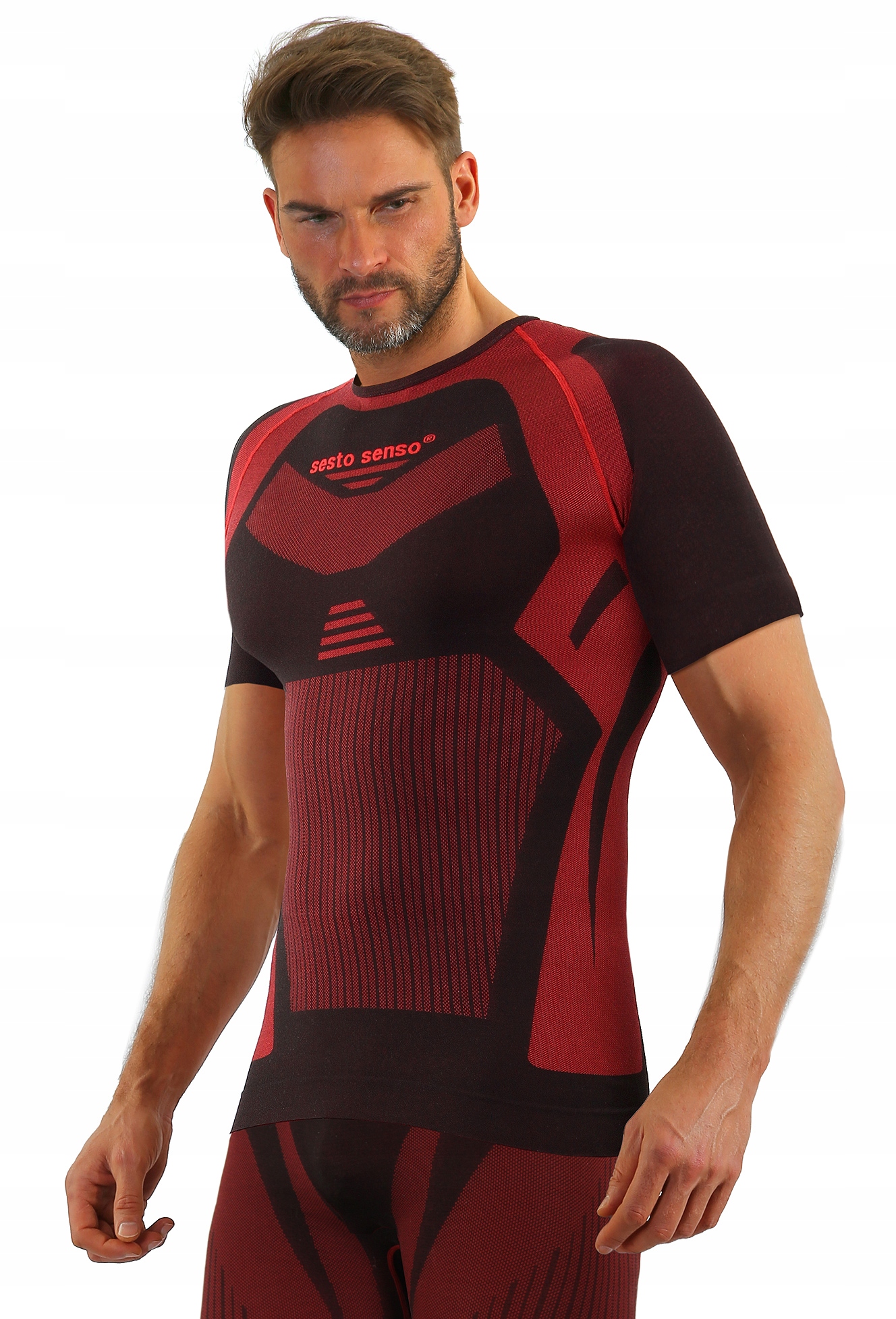 Sesto Senso termoaktywna bielizna męska krótki rękaw XL czerwony