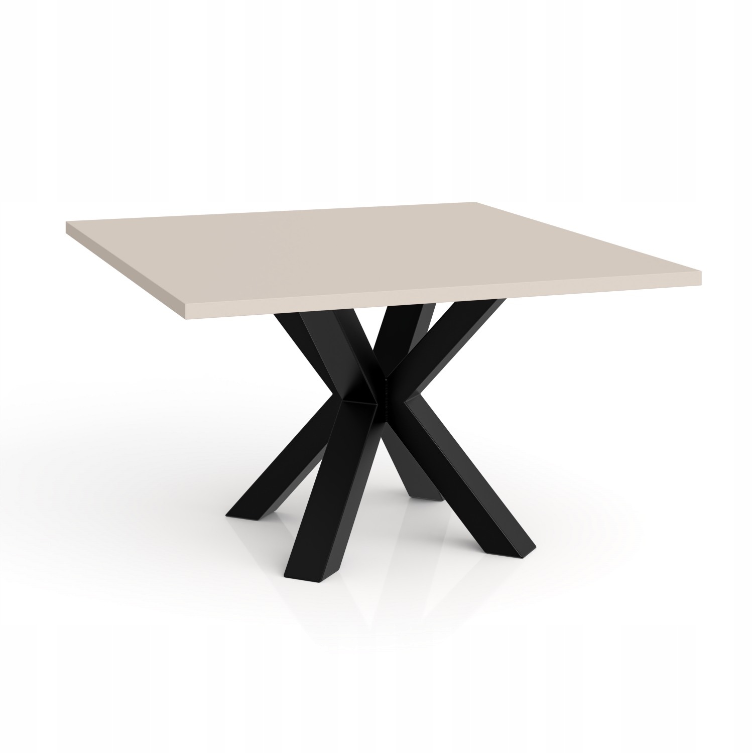 Čtvercový konferenční stolek Noe 60 x 60 cm, kašmírová deska/černé nohy