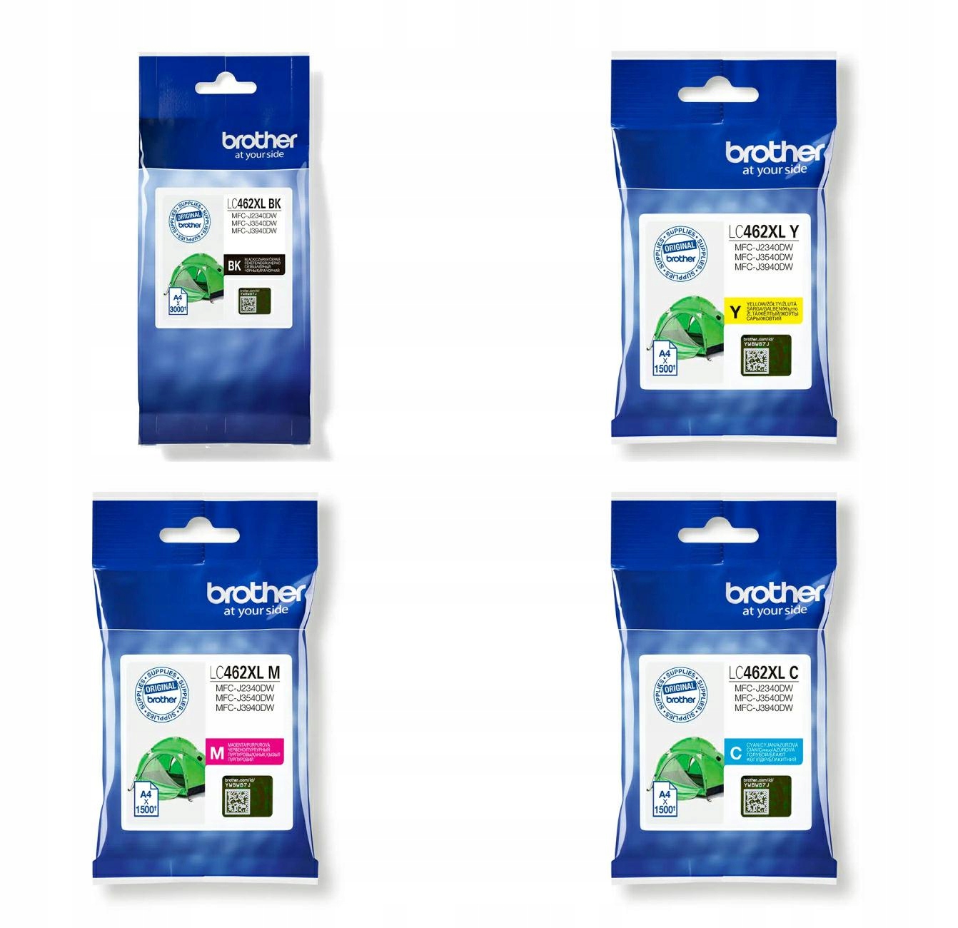 

Zestaw Brother LC462XL Cmyk 3000str. 3x1500str.