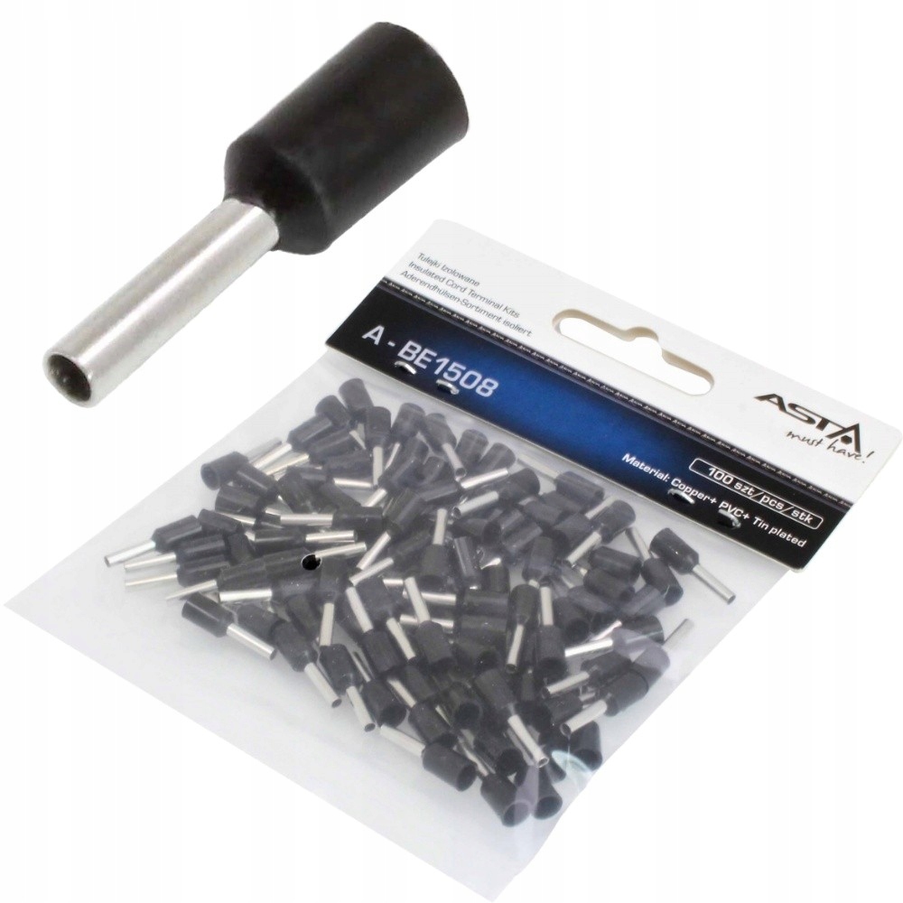 

Tulejka izolowana 1.5mm² zestaw tulejek 100szt Ast