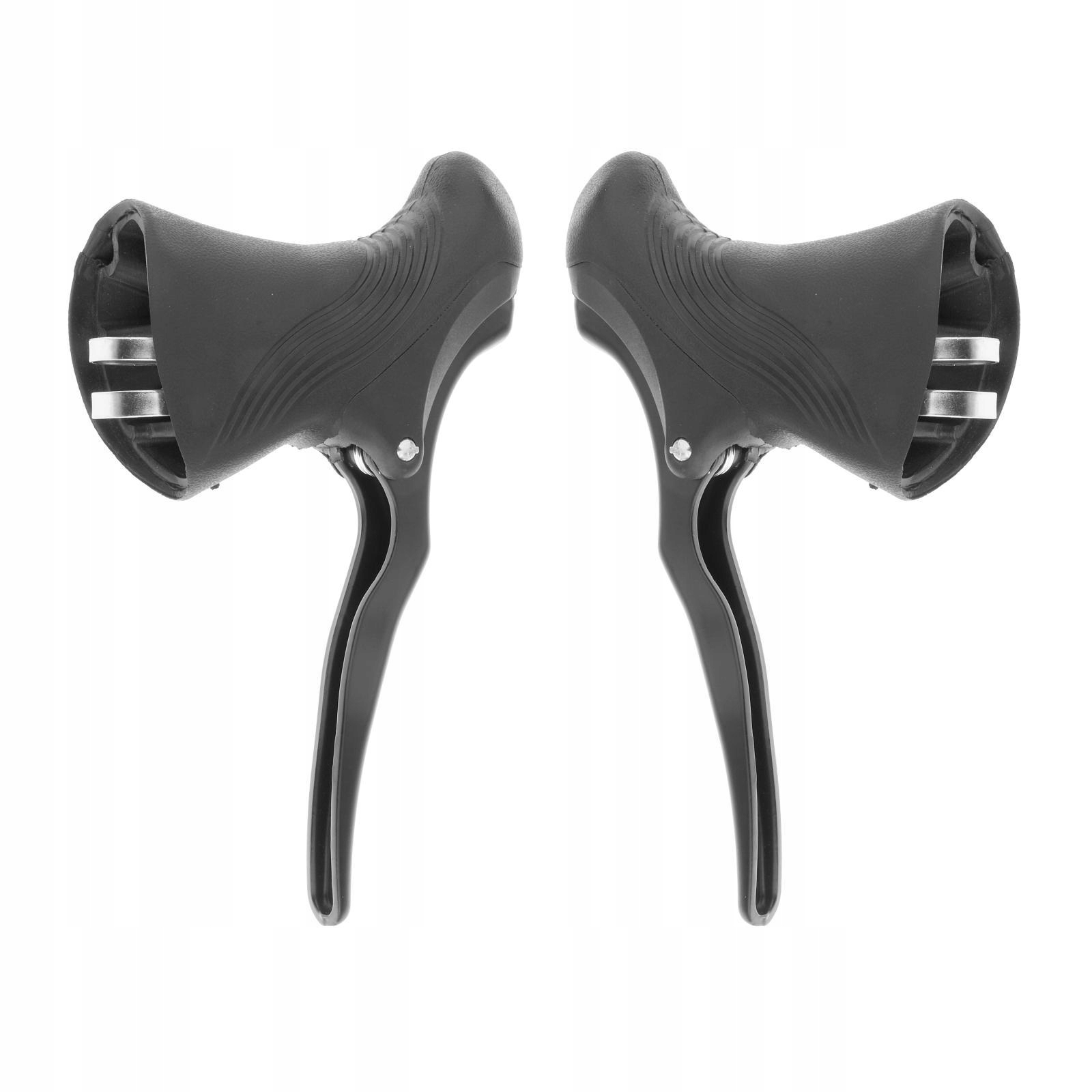 1Pair Road Bike Racing TT Bar End Drop Element cyklu dźwigni hamulca Czarny