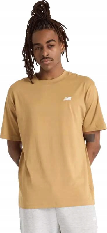 Pánské tričko s krátkým rukávem New Balance Small Logo žluté