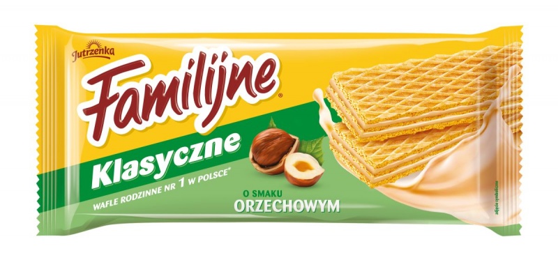 Wafle Familijne Jutrzenka 180 g orzechowe 24szt
