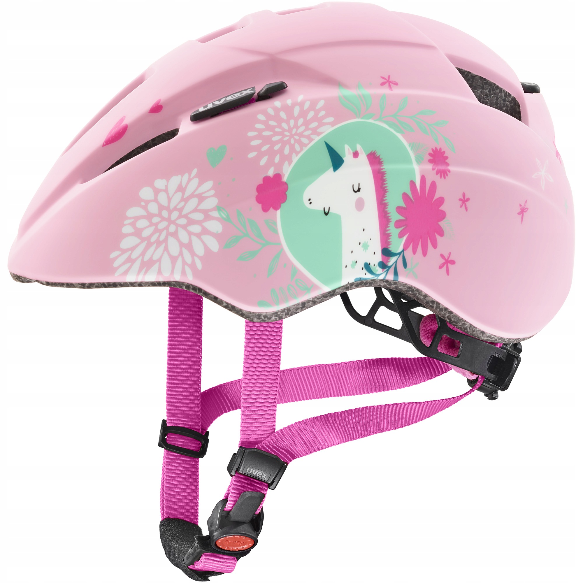 Kask rowerowy dziecięcy UVEX Kid 2 CC 46-52cm, pink unicorn matt