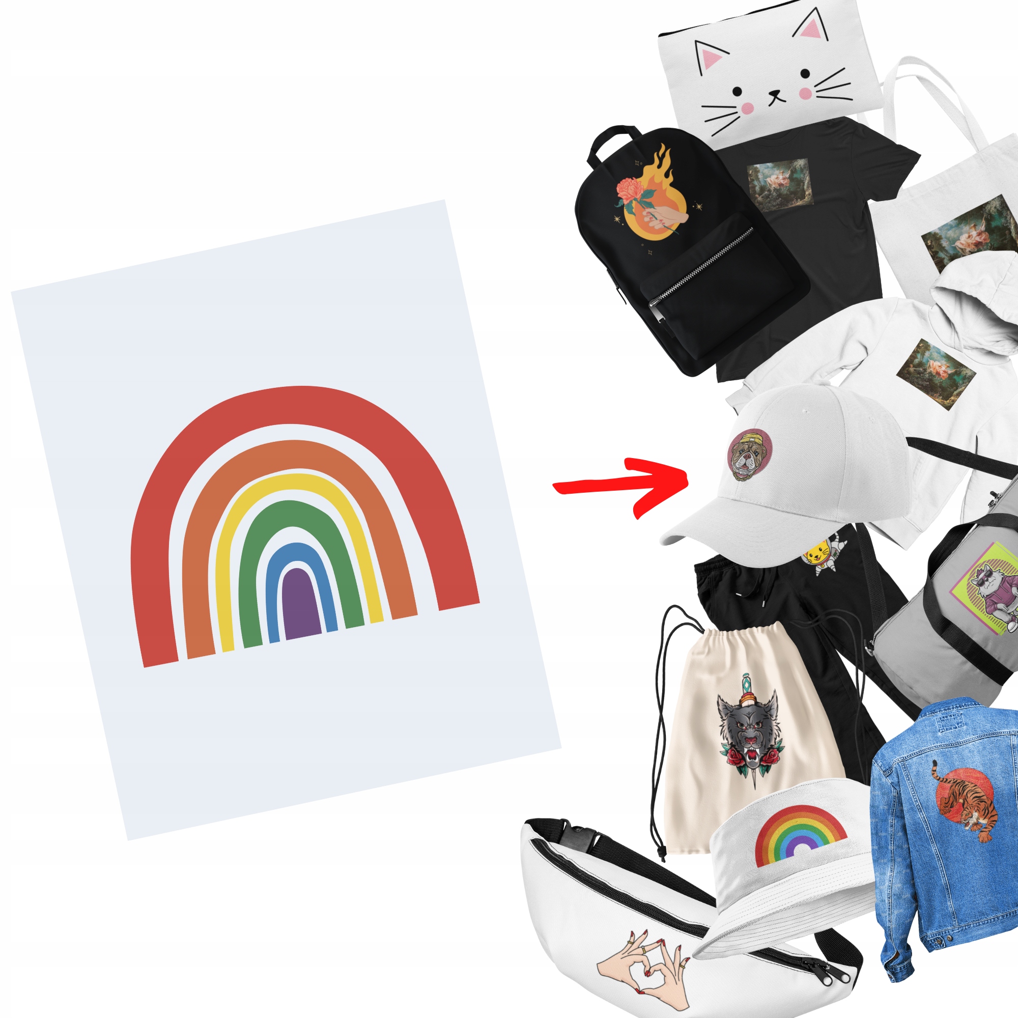 

Naprasowanka Tęcza Termo Naklejka Aplikacja