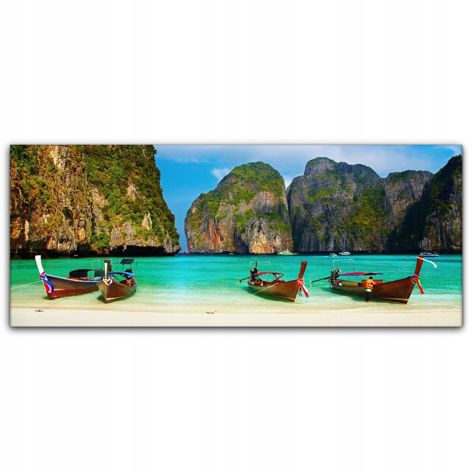 

Obraz Canvas dekoracja 125x50 Plaża Morze Statki