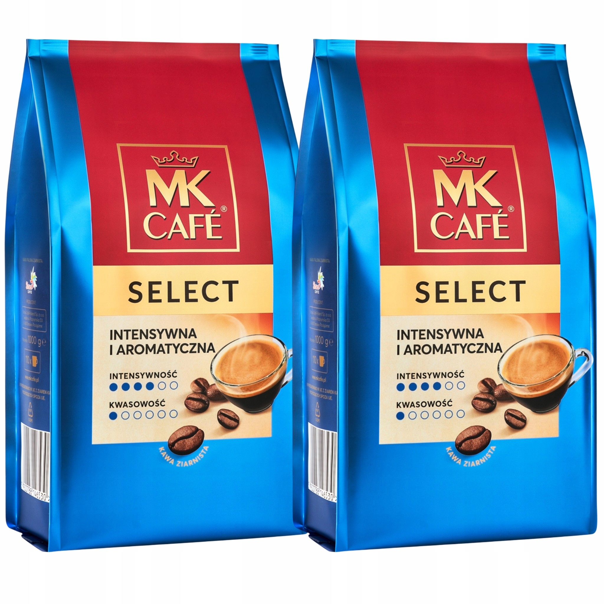 Levně Káva zrnková Mk Cafe 1kg x2 Select směs Arabica Robusta 2x 1000 g