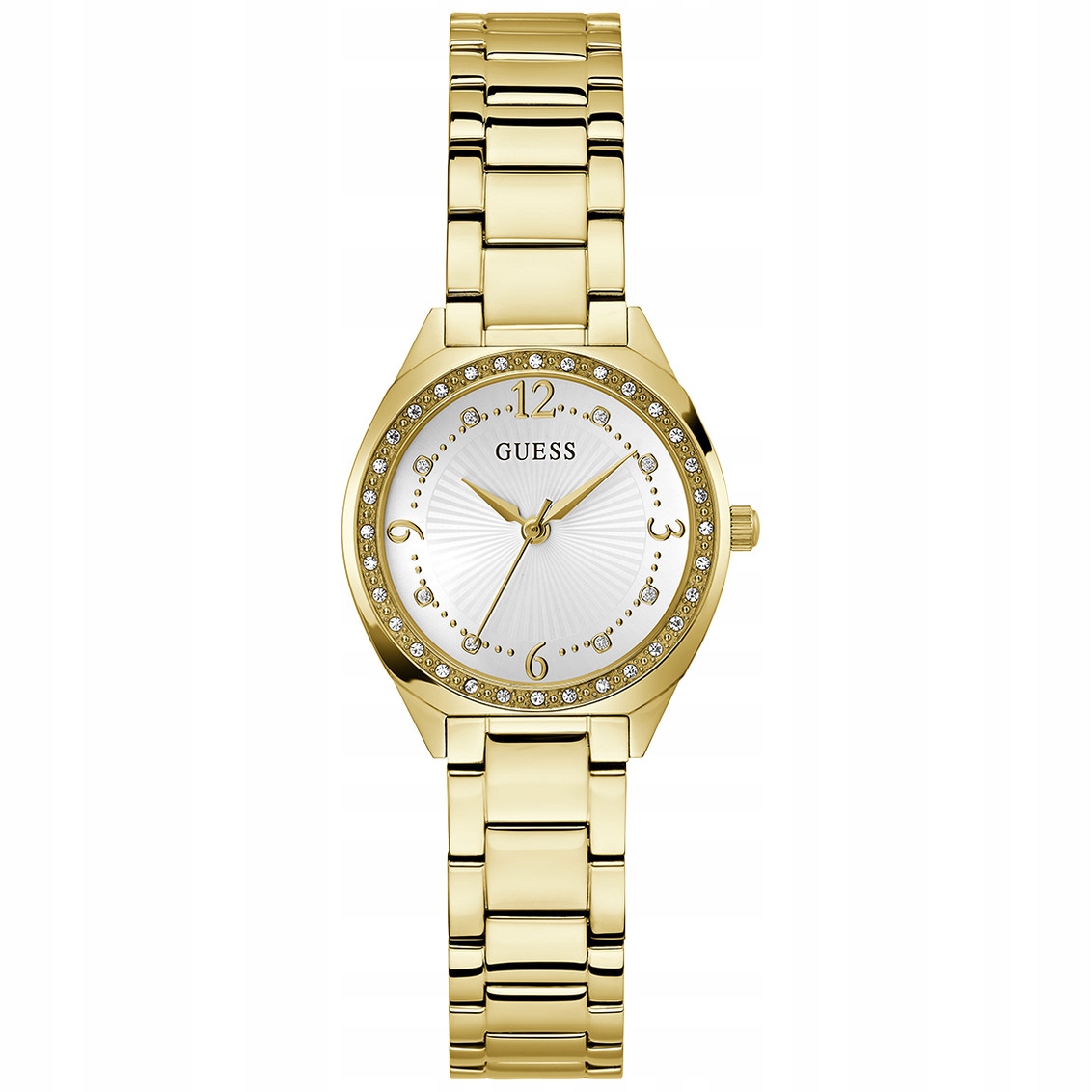 Dámské hodinky Guess GW0767L2 Zirkony a zlatým pouzdrem