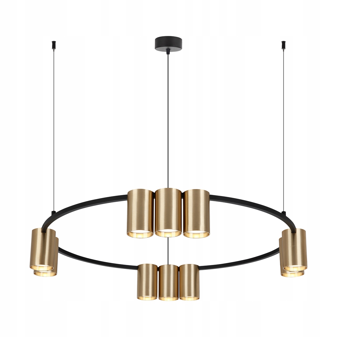 Závesná lampa Genesis Kruh Zlatý 10xGU10 60x180 cm Stropná lampa do obývačky