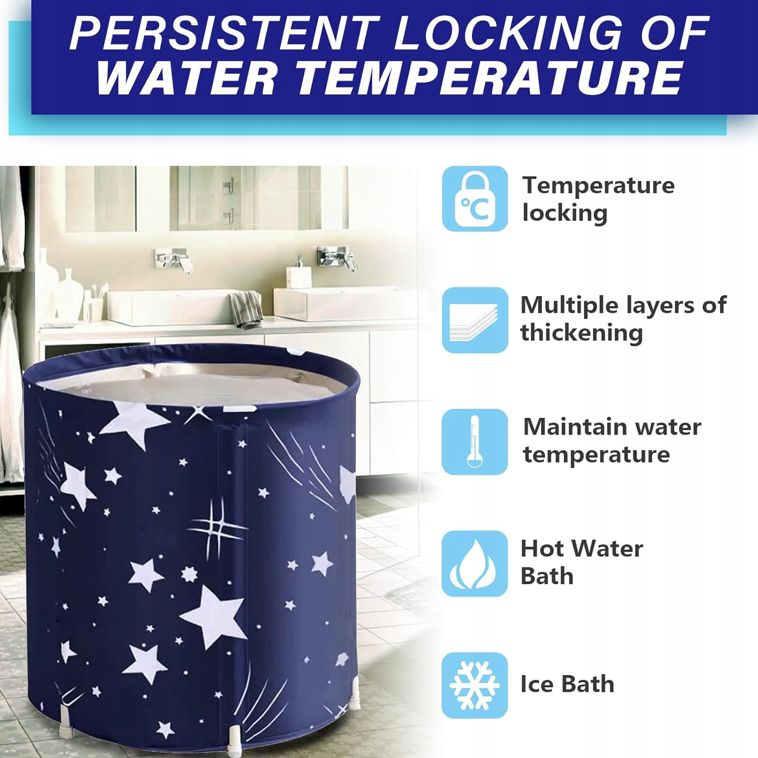 Przenośna WANNA SKŁADANA WANIENKA SKŁADANA PVC DOROSŁYCH 70x65CM SPA Kod producenta OUZHGP