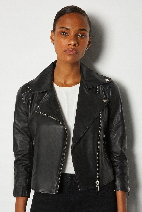 KAREN MILLEN BEŻOWA RAMONESKA SKÓRZANA 42 YŁH 13745379947 Allegro.pl