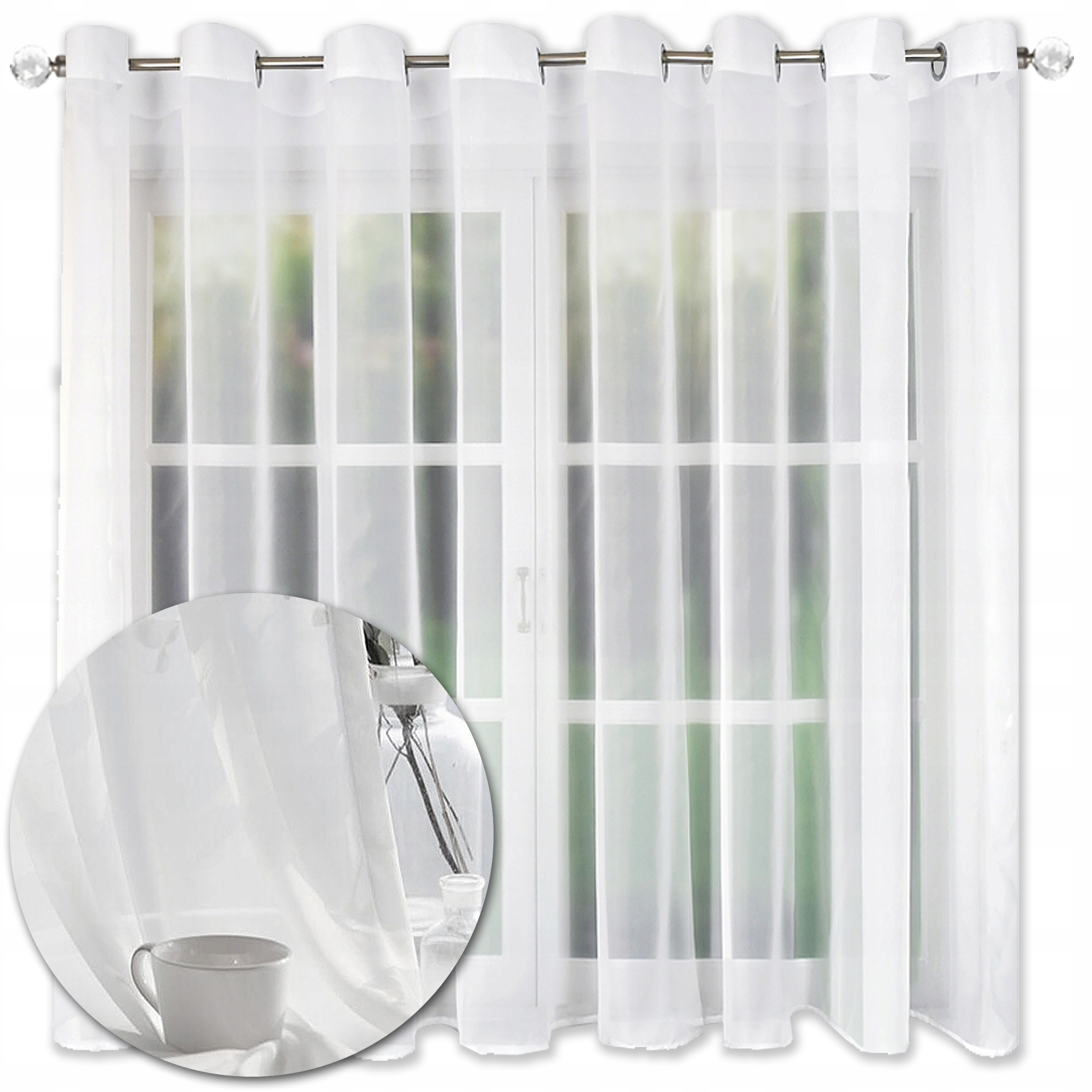

Firana Gotowa 120x400 Na Metalowych Przelotkach