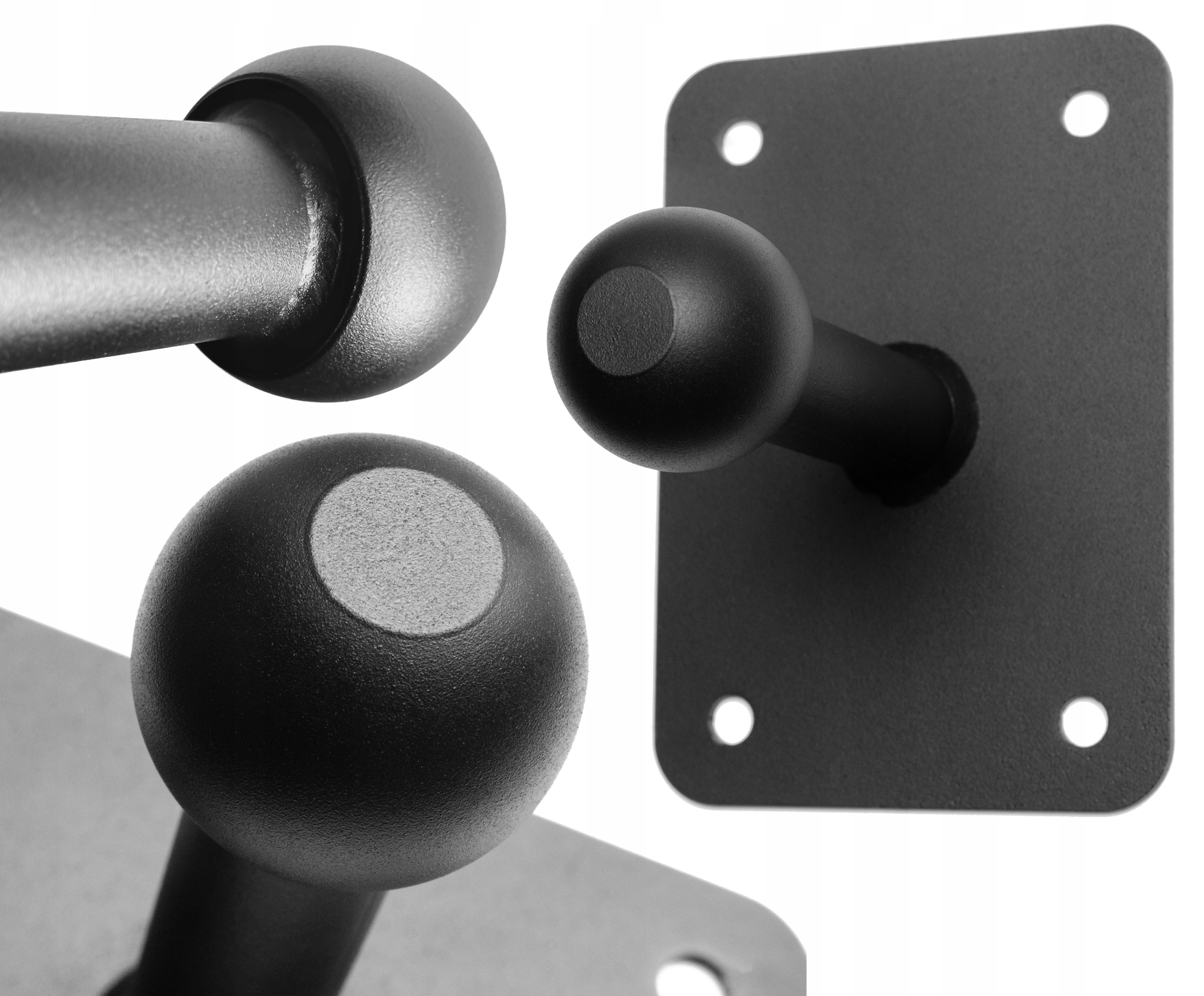 Wieszak do platform rowerowych ścienny kula PEŁNA, toczona CNC EAN (GTIN) 5906269360075