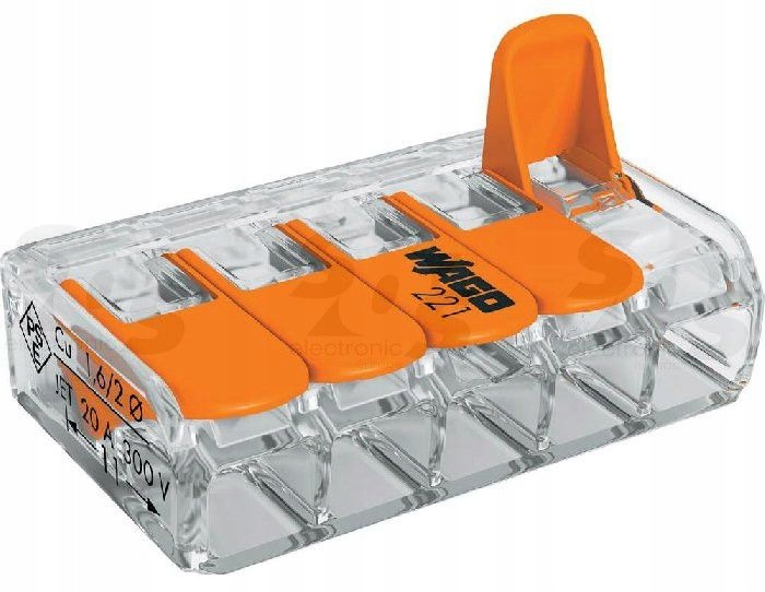 Wago Szybkozłączka uniwersalna 5x4mm2 221-415 (10szt) EAN (GTIN) 5905255941281