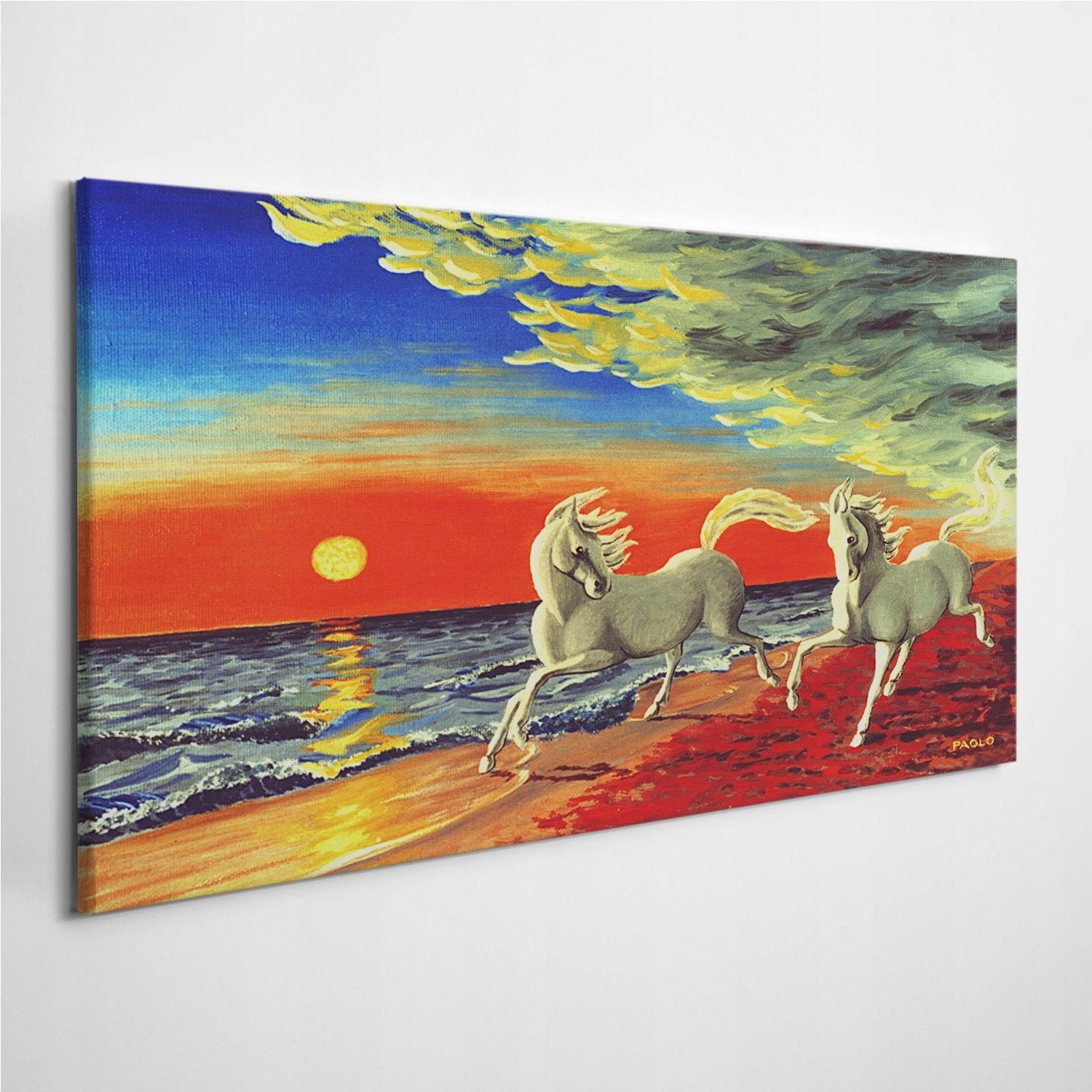 

Foto-obraz na ścianę Konie Zwierzęta Plaża 100x50