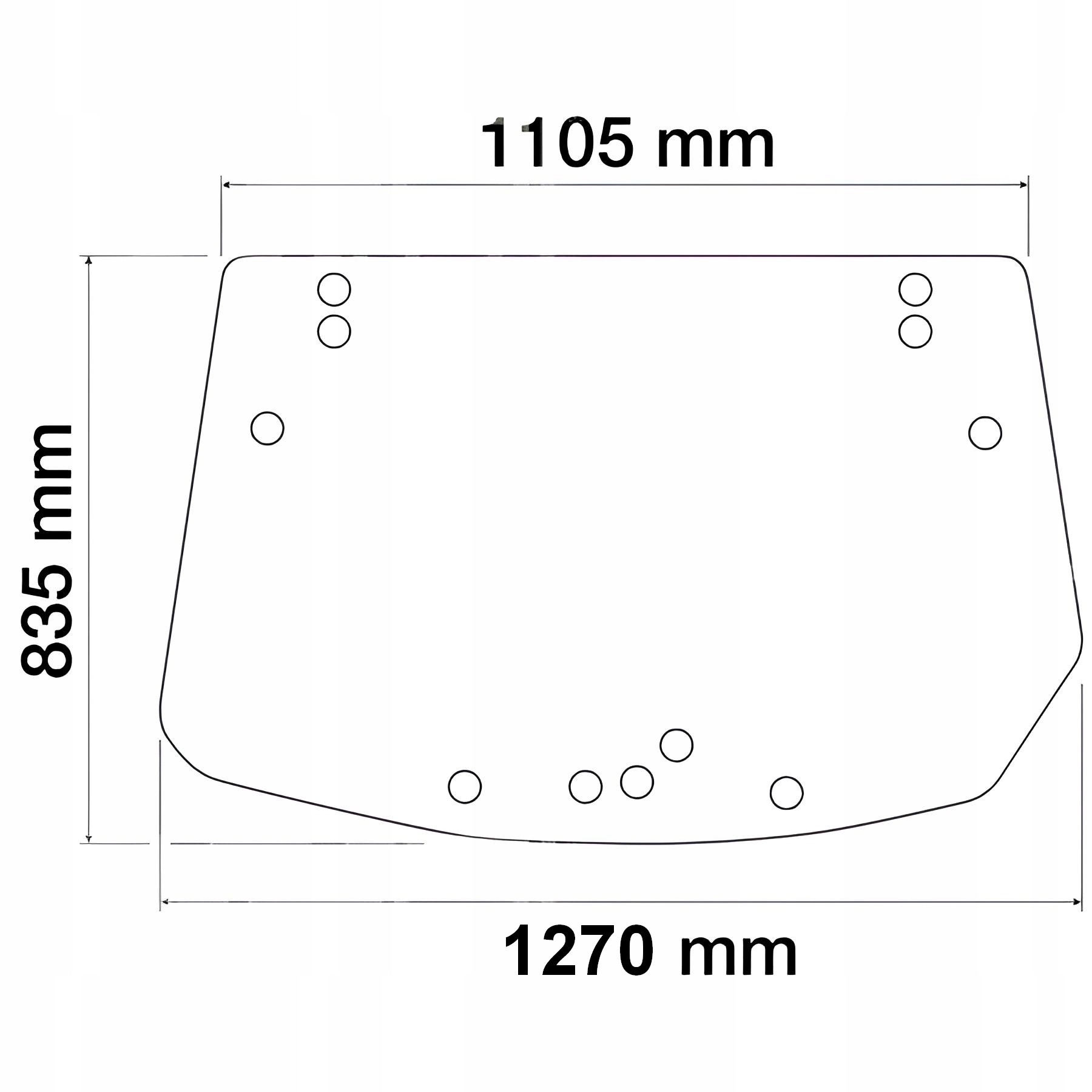 sklo Landini Vision zadní