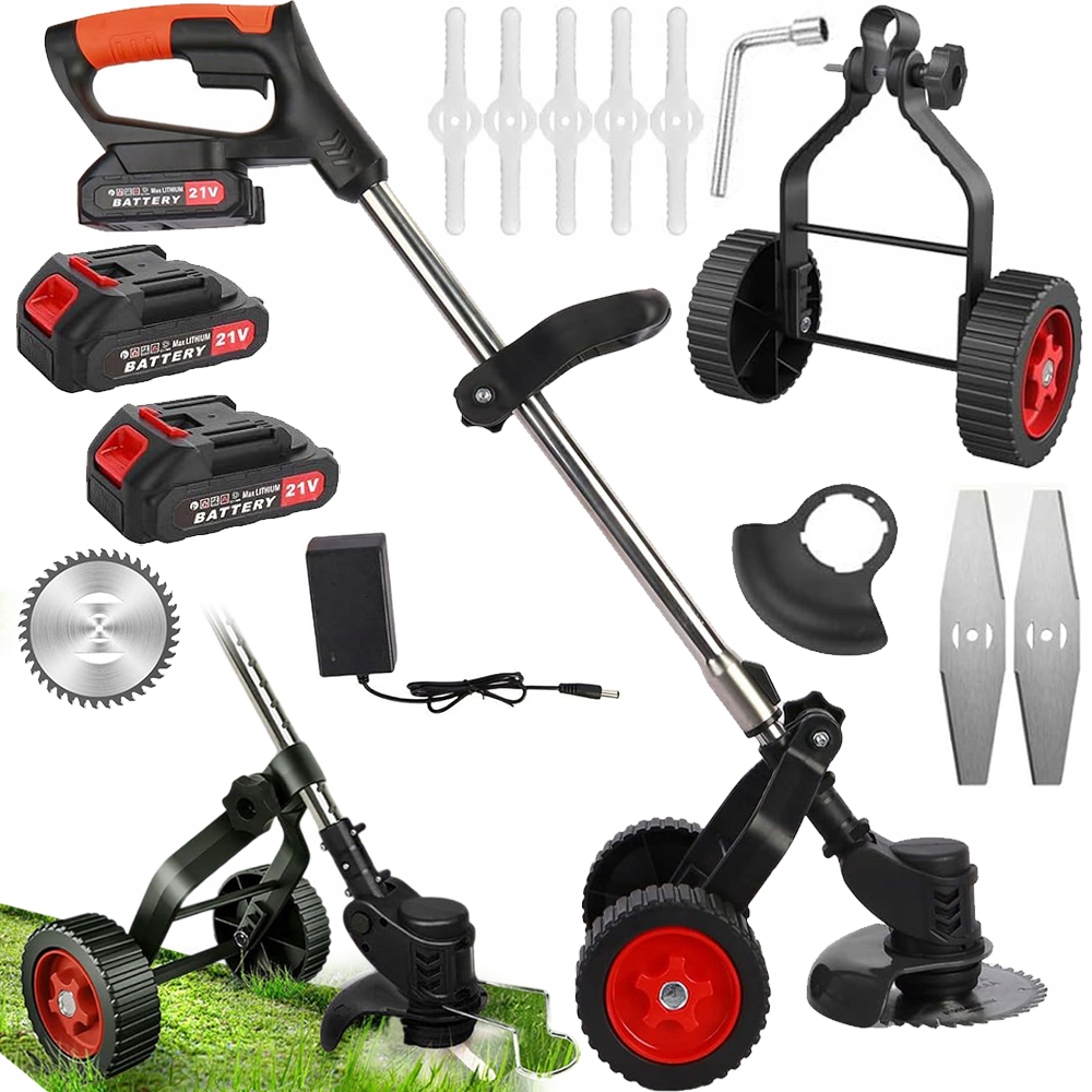 Elektrická Sekačka Křovinořez Křovinořez Na Trávy 2xAKU 800W Set