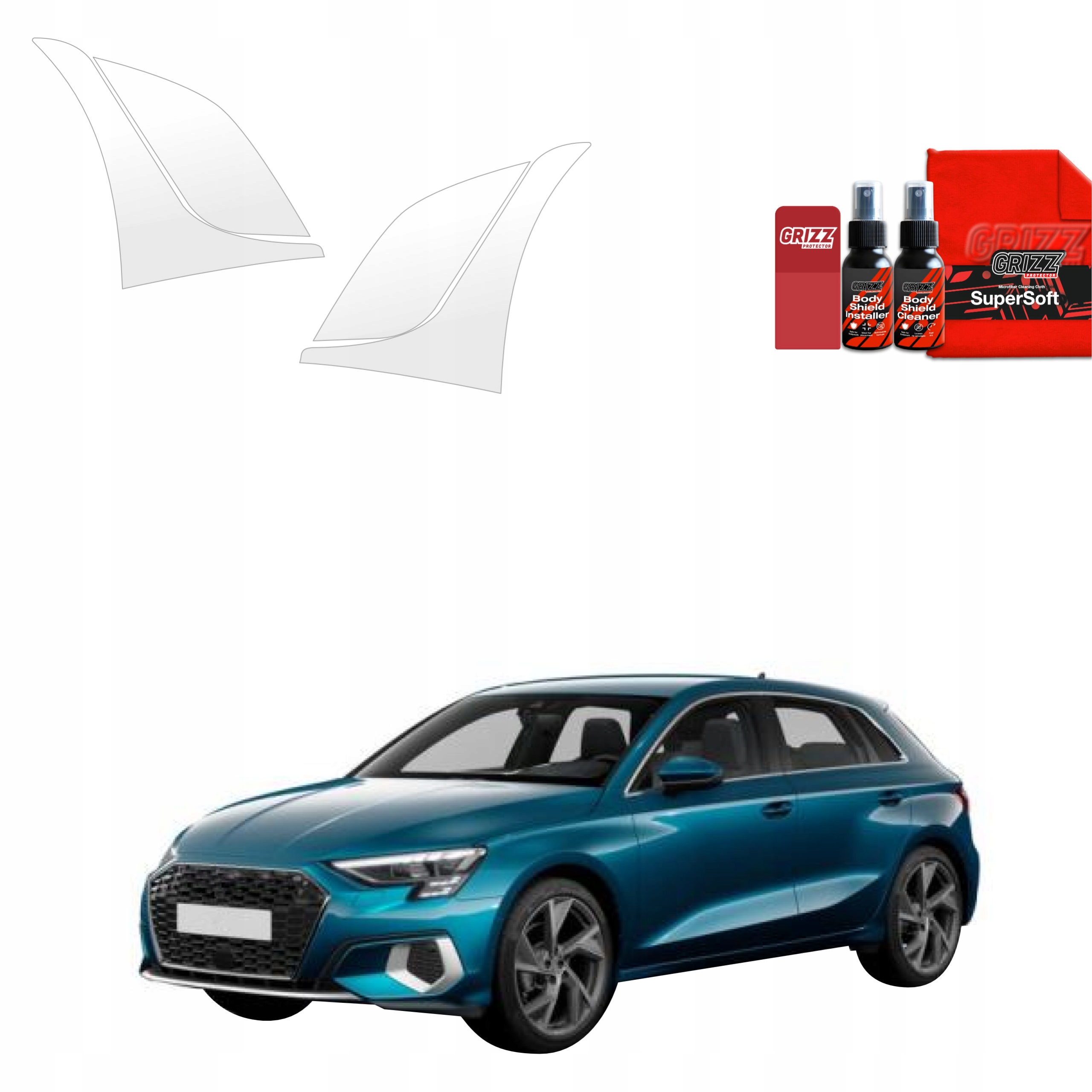 4v1 Fólie Ppf dýha na kola pro Audi A3 8Y Sportback (2020-2023) Grizz