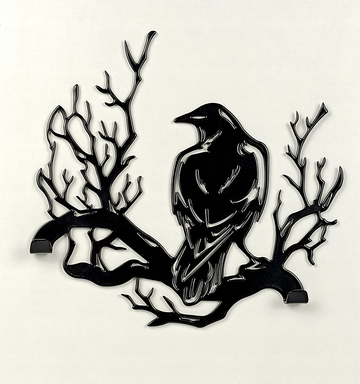 WIESZAK CROW -STALOWY -BIAŁY Szerokość mebla 17 cm