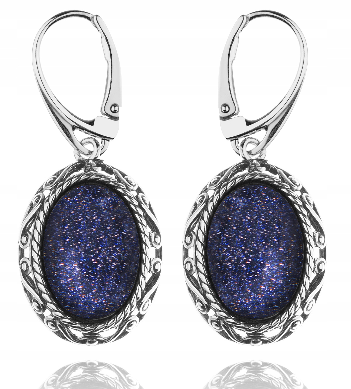 

Srebrne Postarzane Kolczyki Z Nocą Kairu Angielski