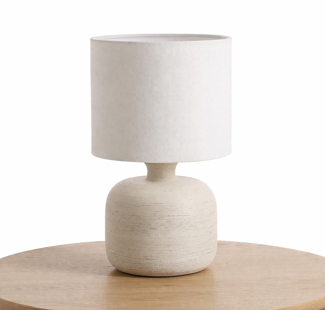 LAMPKA NOCNA STOŁOWA OKRĄGŁA CERAMICZNA DO SALONU SYPIALNI NOWOCZESNA