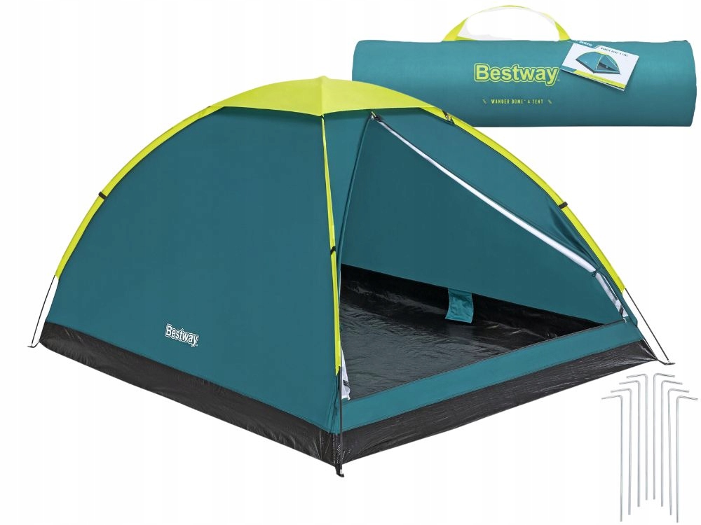 Turistický Stan Pro 4 Osoby Kempingový S Tropikem Bestway Wander Dome
