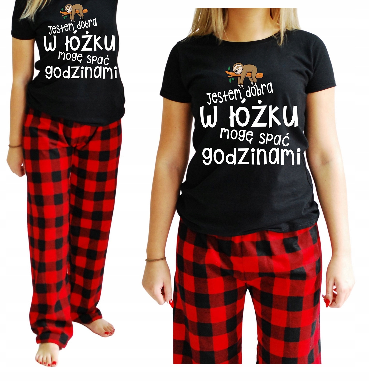 Dámské pyžamo Dárek k Vánocům dárek k Valentýnu dlouhé kalhoty Xs