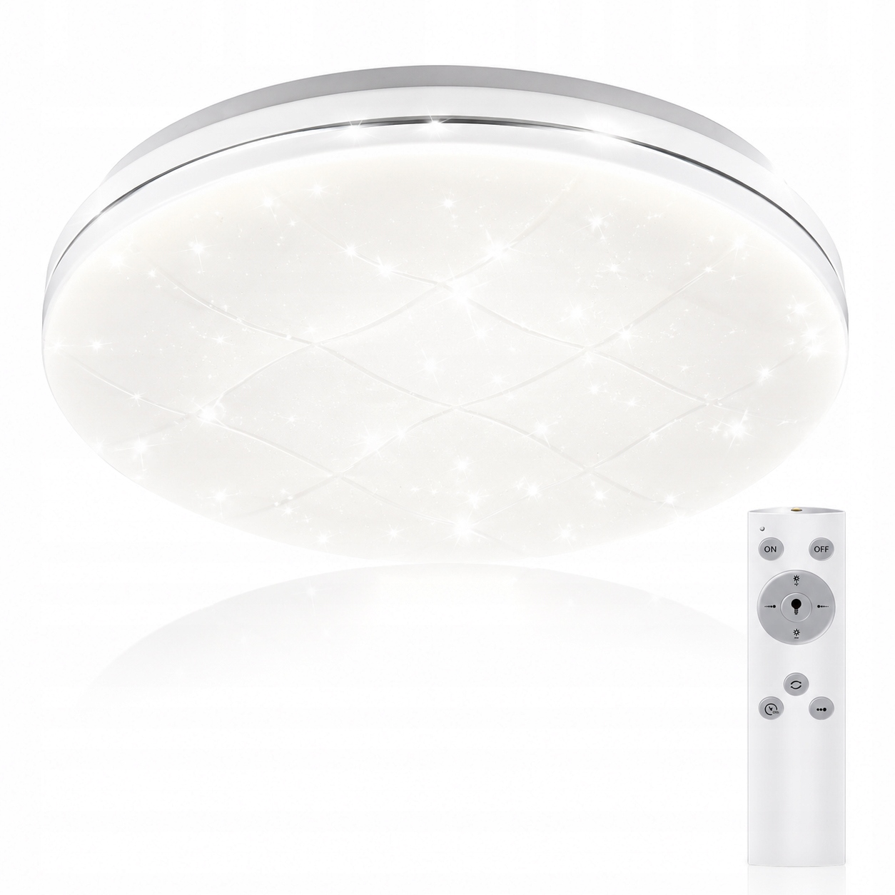 Plafon Led Lampa Sufitowa Natynkowa Efekt Gwiazd 48W 3 Barwy 38cm Pilot