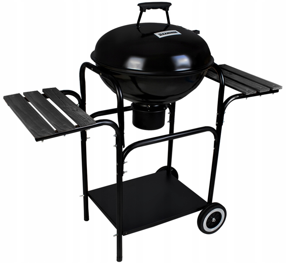 

Grill Węglowy Ogrodowy Z 3 Półkami Oraz Pokrywą
